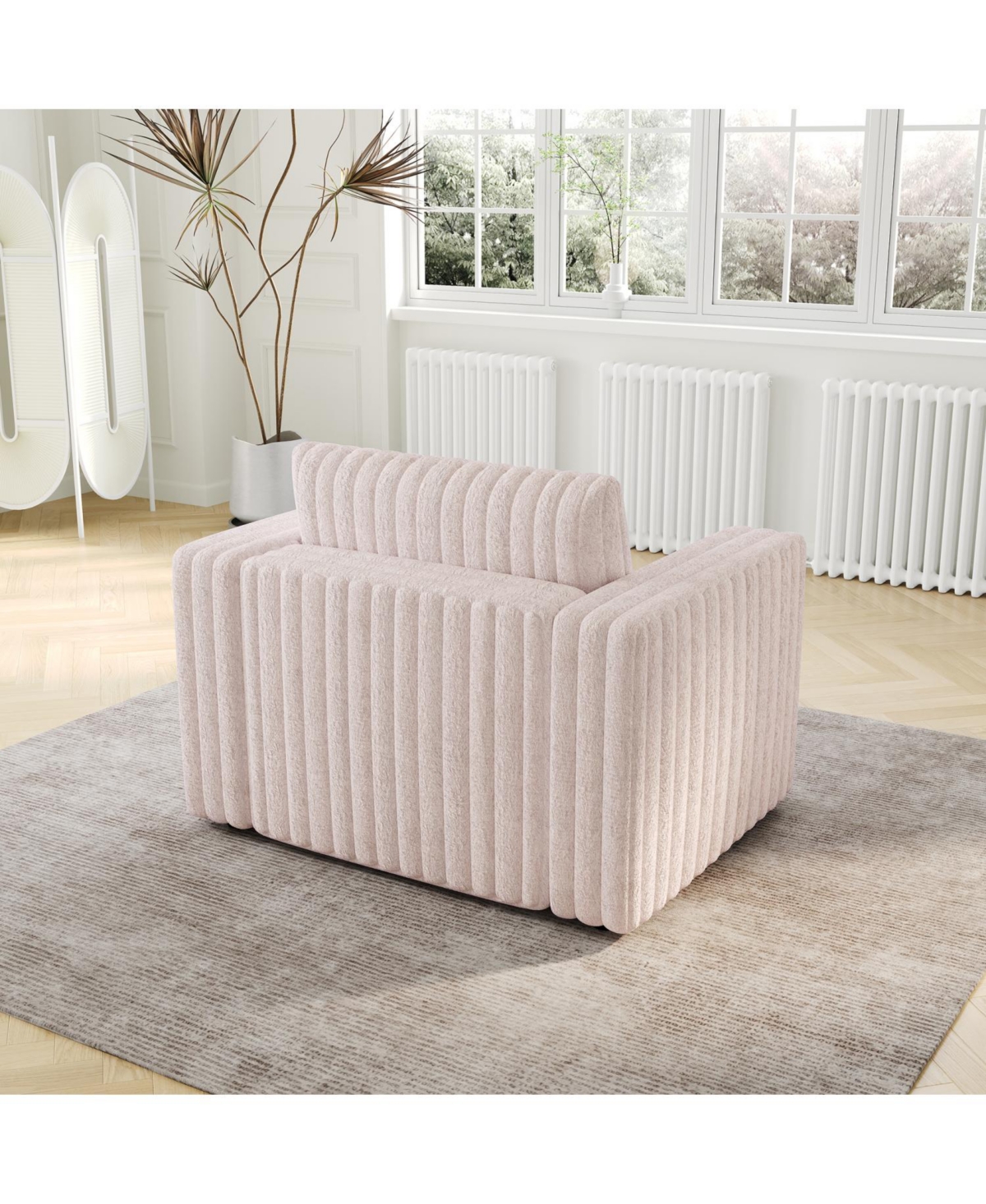 Streamdale Furniture Plush Modular Sofa Single - Light Pink