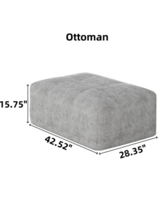 Modern Chenille Modular Sectional Sofa with Pillows