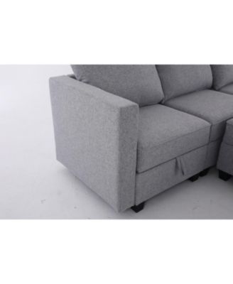 Convertible Modular Sectional Sofa with Storage & Reversible Chaise