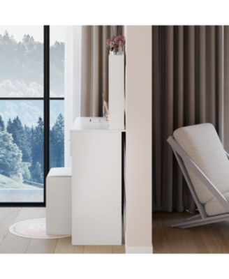 17" LED Vanity Table Set Touch Switch Adjustable Brightness