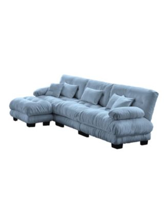 Luxury Modular Sectional Sofa - Chenille Blue