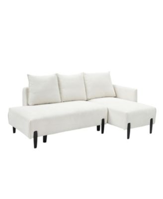 Corduroy Sofa with 3 Pillows