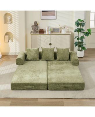 Streamdale Comfy Convertible Folding Mattress Couch - Green