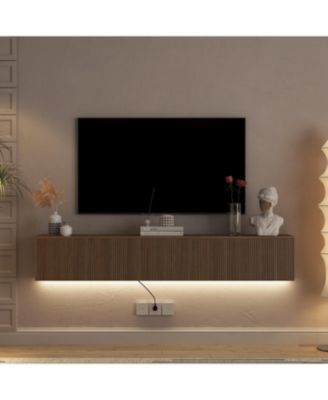 Floating TV Stand, Wall Mounted, LED, 69", for 55-65 Inch TVs