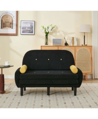 Streamdale   Corduroy Loveseat Sleeper Sofa with Storage & USB