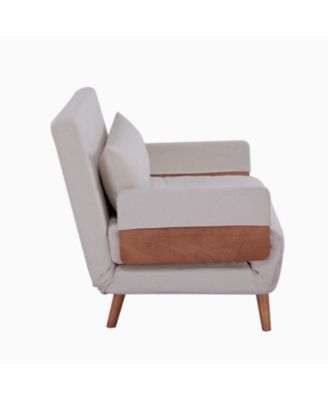 Extra Wide 3-in-1 Loveseat Sofa Bed - Adjustable Back, Linen Fabric