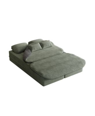 75" Foldable Sofa Bed with Blanket