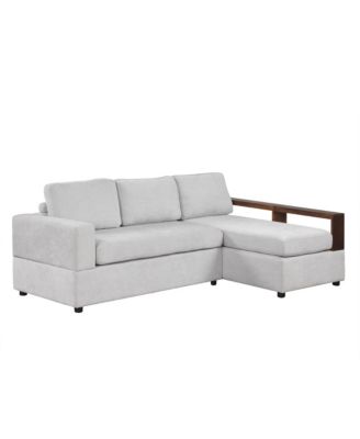 Streamdale 87.4" Sectional Sofa Couch with Reversible Armrests, Gray