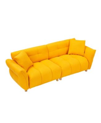 Teddy Sofa (Yellow) w/ Pillows - Apartment/Office/Living Room