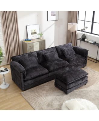 Streamdale Modular Chenille Sectional Sofa with Ottoman