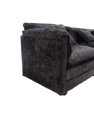Streamdale Modular Chenille Sectional Sofa with Ottoman