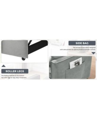 55" Convertible Velvet Sofa Bed