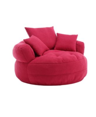 Chenille Sleeper Sofa Chair - Modern Fluffy Lounge Seat