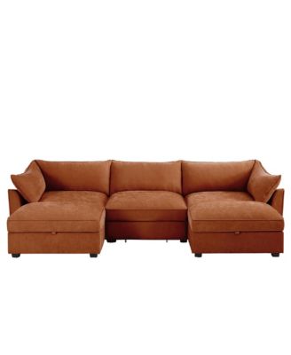 U Shape Sofa w/ Ottomans & Storage