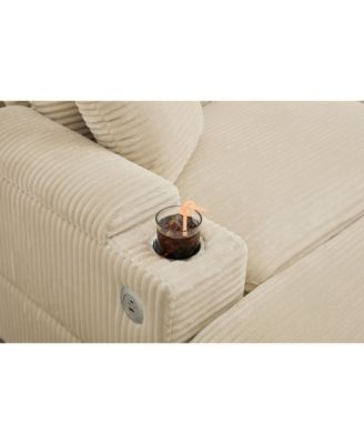  Modular Sectional Sofa Bed Set w/ Storage, USB & Cup Holders