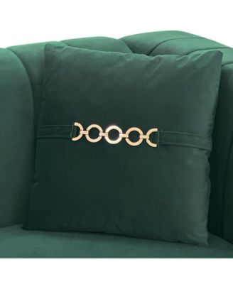 Gold Leg Sherpa Sofa - Modern 3-Seater Couch