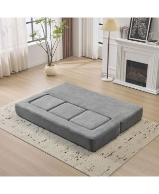 Convertible Sectional Sofa with Footrests - Grey