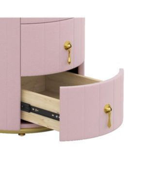 Streamdale Pink Upholstered Nightstand Set (2)