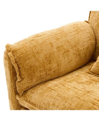 Oversized Sectional Sofa Cloud Couch w/ Ottoman, USB & Phone Holder