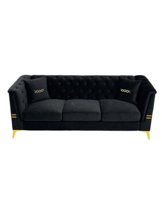 Streamdale Tufted Velvet Sofa, 82" Mid-Century Couch