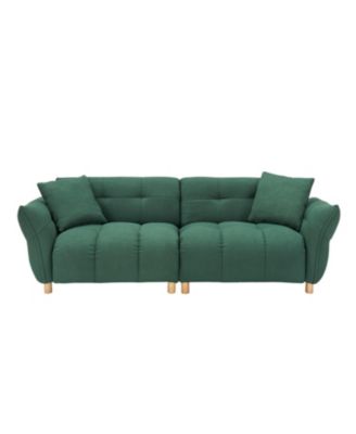 Teddy Sofa (Green) w/ 2 Pillows - Apartment/Office/Living Room