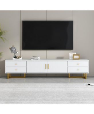 TV Stand for 65+ Inch TV, Modern Entertainment Center with Storage