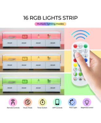 White 4-Drawer TV Stand - Up to 80" TVs