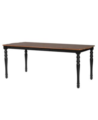 Extendable Wood Dining Table Set with 6 Upholstered Chairs