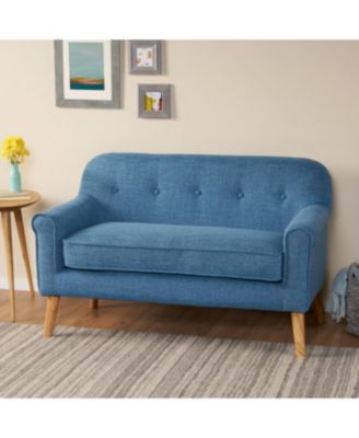 Tufted Two-Seater Loveseat- Mid-Century Modern Elegance