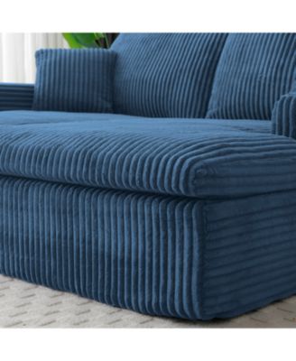 Chaise Lounge Sofa Bed, Oversized Plush Faux Fur Couch