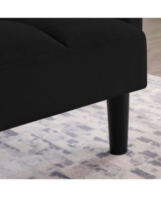 Streamdale Velvet Futon Couch Convertible Folding Sofa Bed Tufted Couch for Apartment