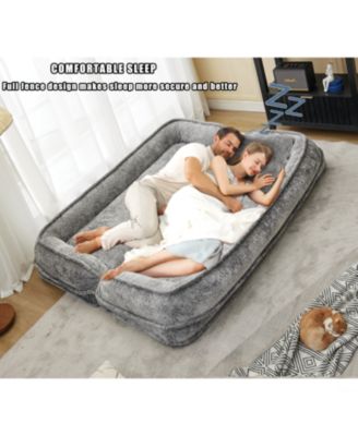 Double Chenille Dog Bed Sofa Couch - Extra Large, Adjustable