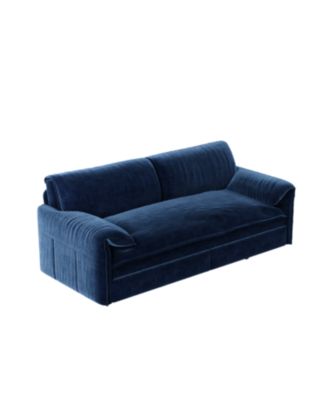  66" Queen Pull Out Sleeper Sofa Bed - Velvet Loveseat with Storage
