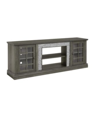 70" Modern Grey TV Stand with 2-Door Storage