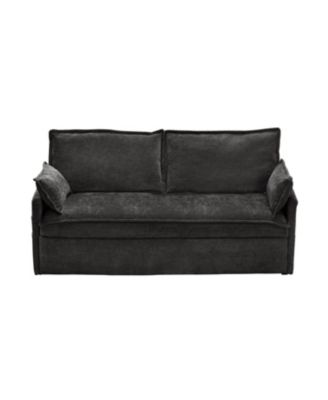 59.5" Chenille Sleeper Sofa Bed w/ Storage & USB Charging