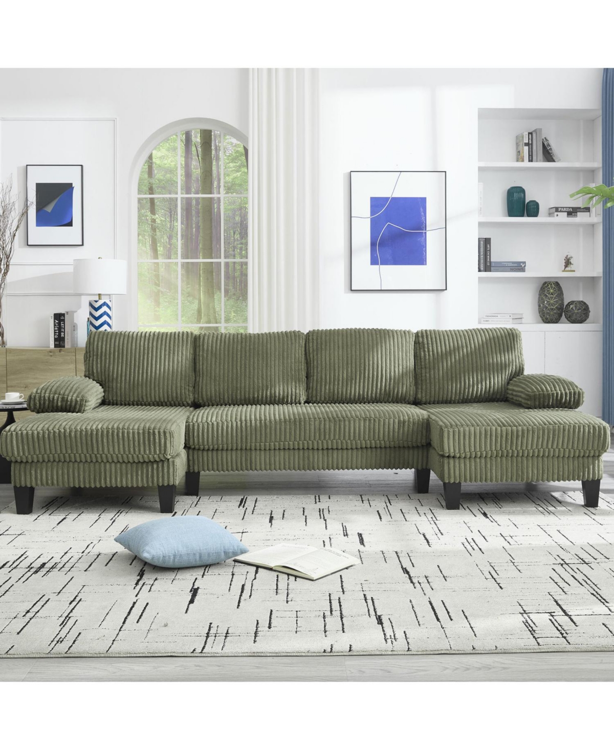 Streamdale U-Shaped Sofa with Double Chaise & Oversized Seat