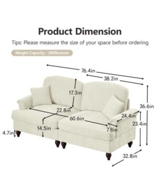 Modular Sofa Set- Flared Arms, Removable Skirts, Spindle Legs