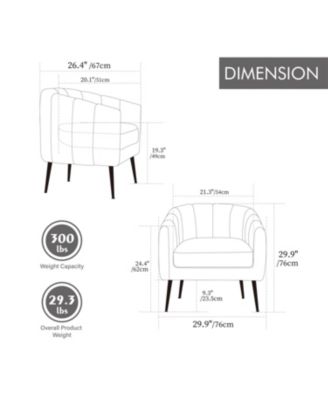 Streamdale Chenille Sofa Set- Loveseat, 2 Chairs, Metal Legs
