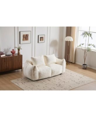 Giant Bean Bag Couch, Ultra Soft Fluffy Loveseat Sofa