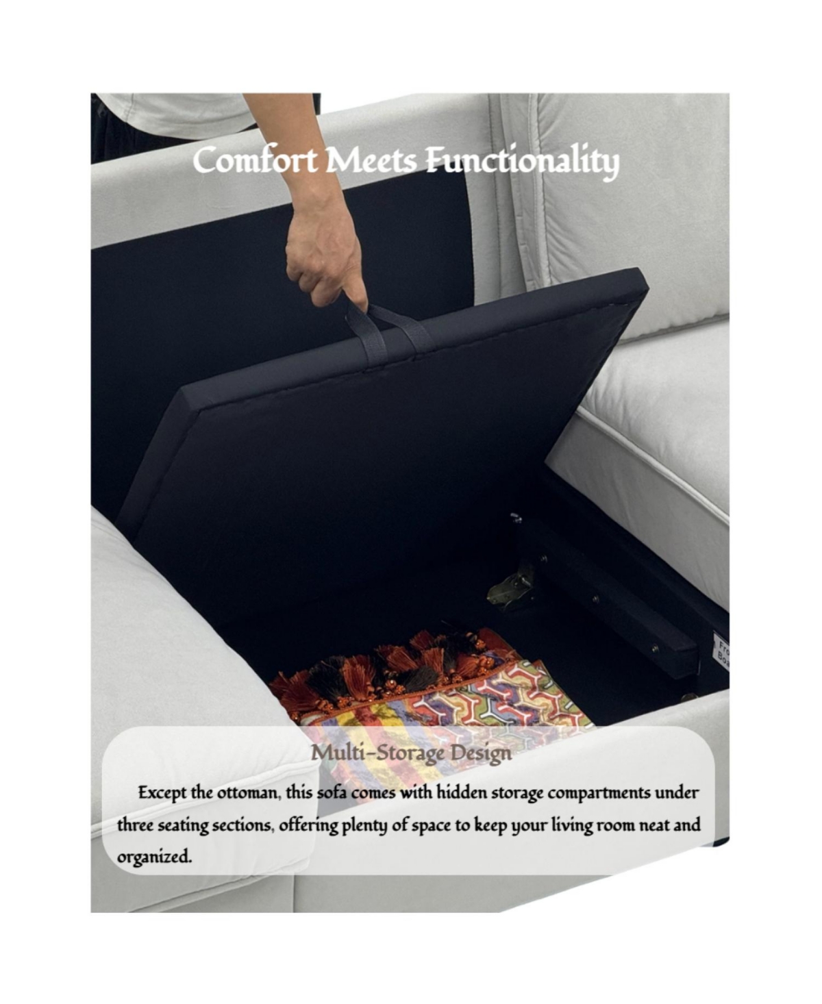 Streamdale L-Shaped Sectional Sofa with Hidden Storage