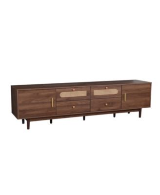  76" TV Stand with Drawers for Living Room/Bedroom Modern Chic Entertainment Center