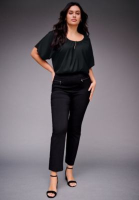 Women's Keyhole Dolman Sleeve Blouse