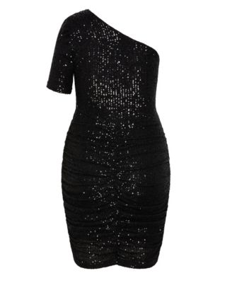 Women's Angelina Asymmetrical Neck Ruched Dress