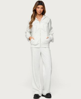 Women's Briela Star Studded Zip Up Hoodie