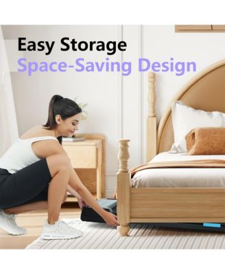 Under Desk Walking Pad Treadmill with Manual Incline and Wheels, 2.5 HP