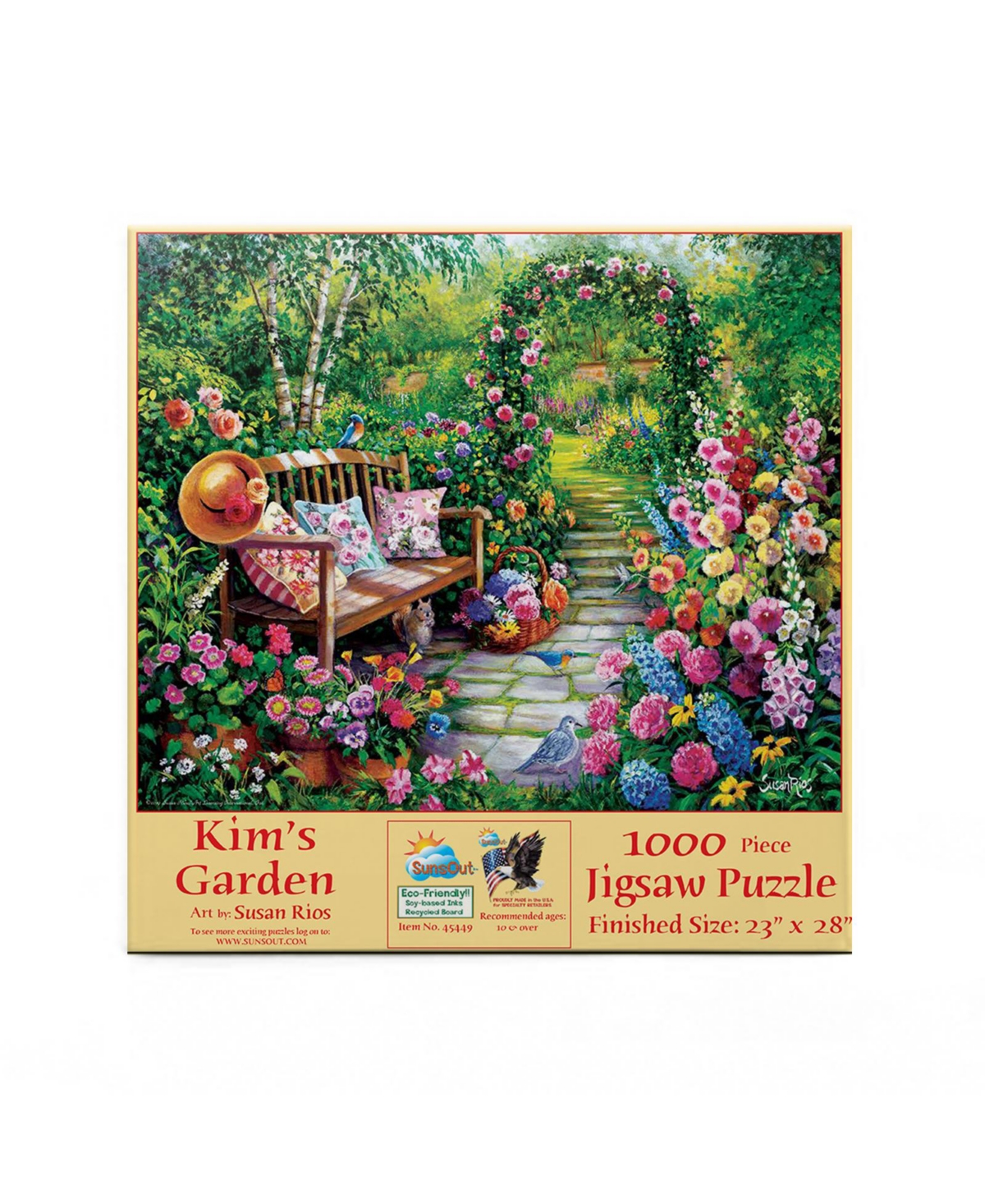 SunsOut Kim's Garden 1000 piece Jigsaw Puzzle for Adults
