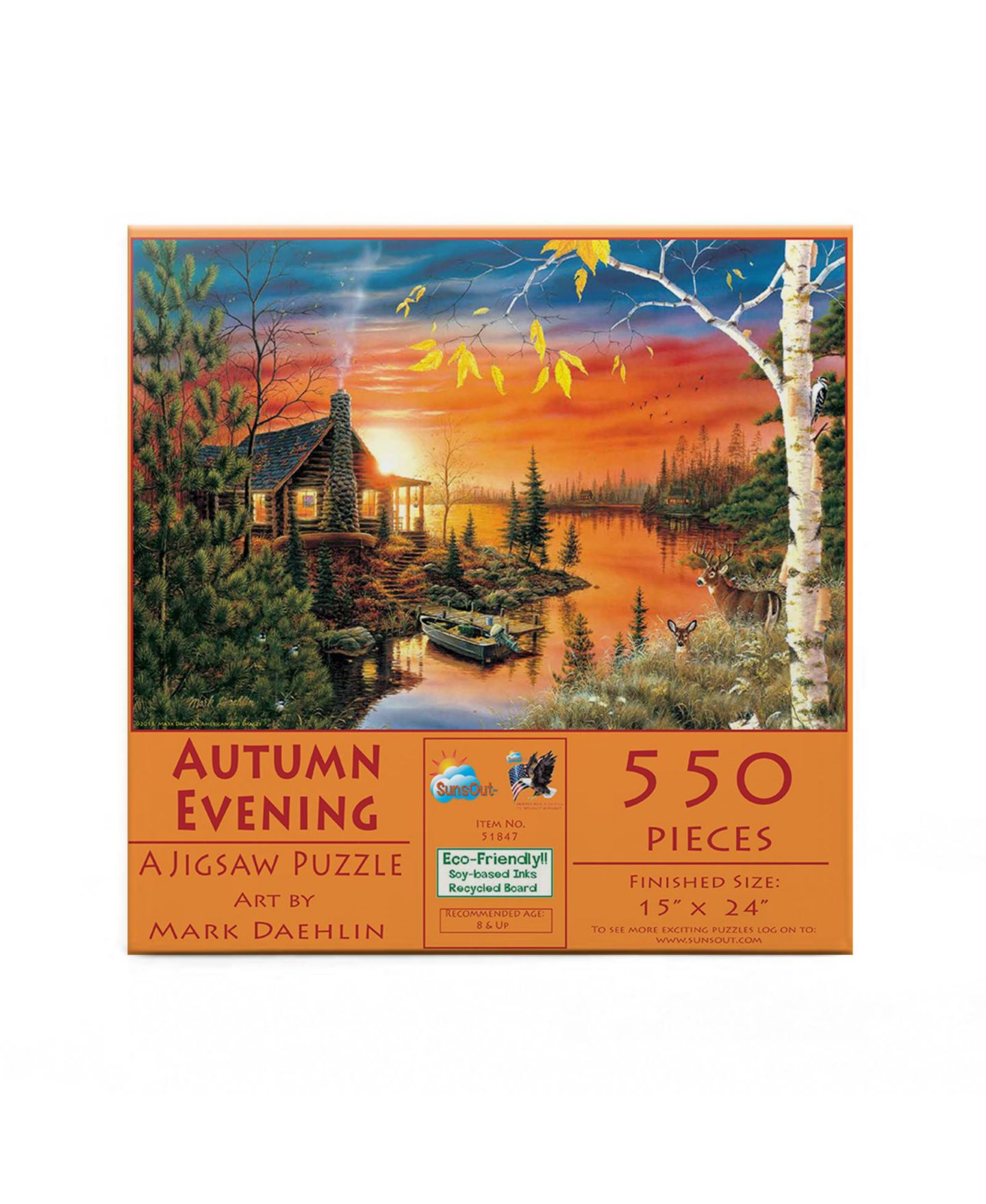 Детский пазл SunsOut Autumn Evening 550 Piece Interlocking Jigsaw Puzzle, от 15 лет — фото 2