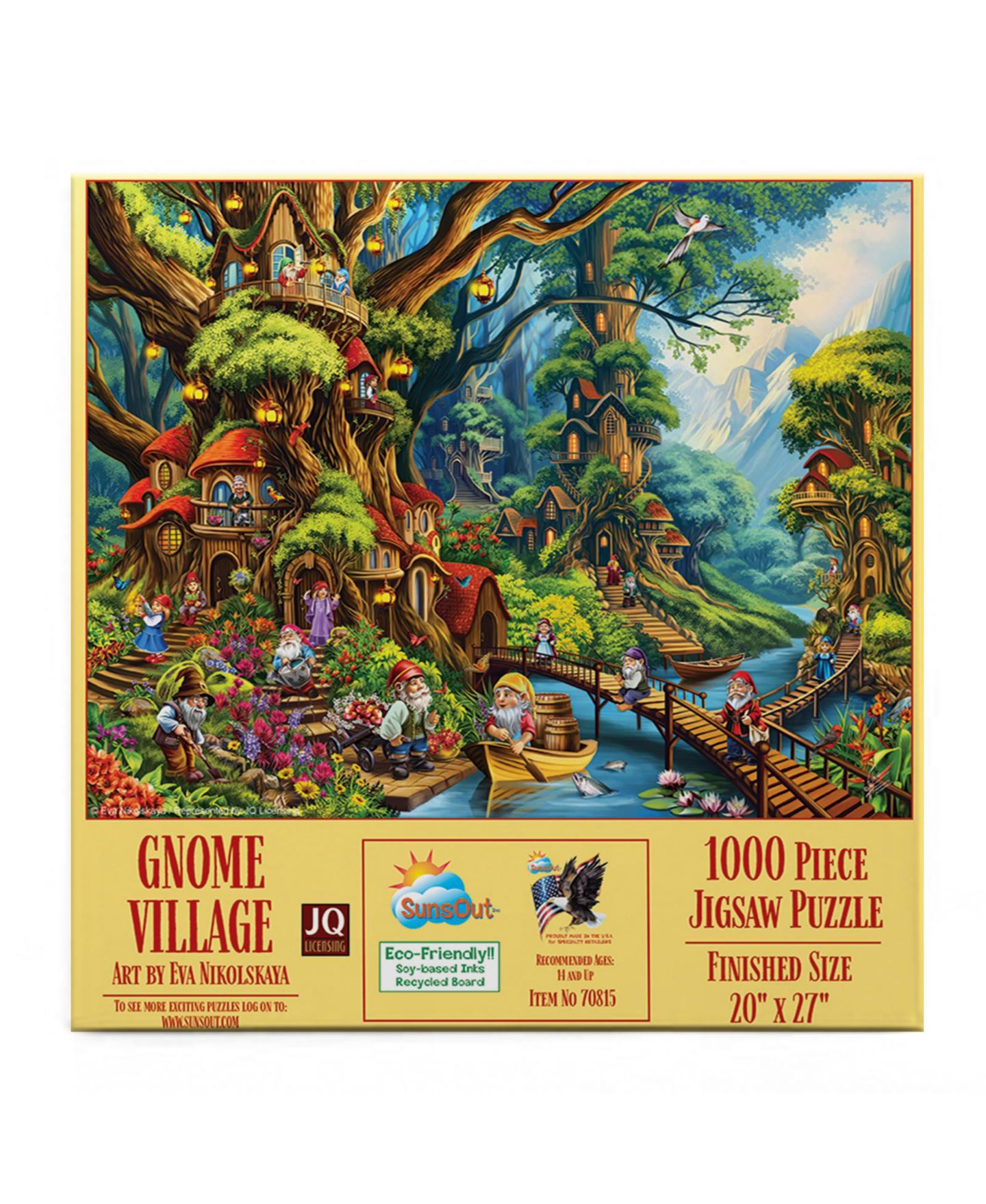 Детский пазл SunsOut Gnome Village 1000 Piece Jigsaw Puzzle, от 15 лет — фото 2