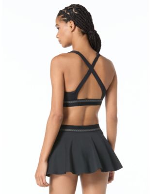 Michael Kors Women's Cross Back Scoop Neck Bra Top