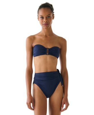 Kate Spade Women's Ring Front Bandeau Top and High Waist Bottom